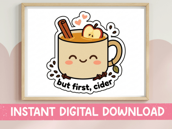 But First Cider Sticker: A Cozy Fall Essential