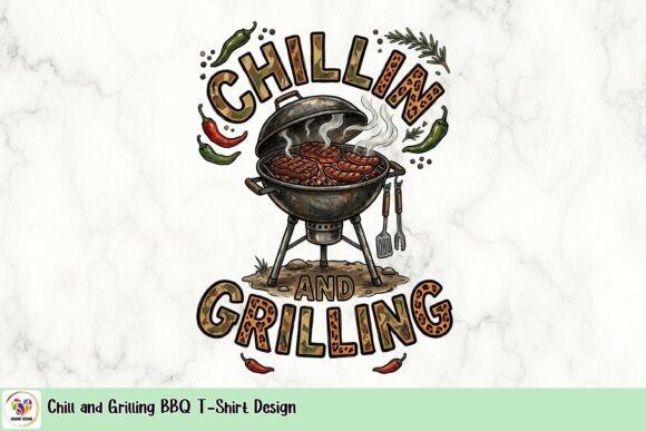 Chill and Grilling BBQ T-Shirt Design: Perfect for Your Next Outdoor Feast