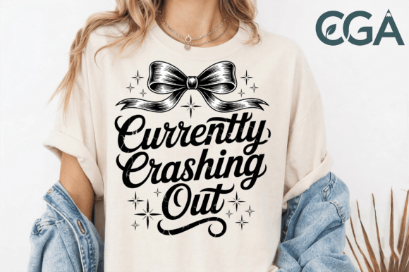 Embrace the Coquette Trend with Currently Crashing Out PNG