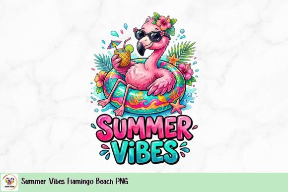 Embrace the Summer Vibes with the Flamingo Beach PNG Design