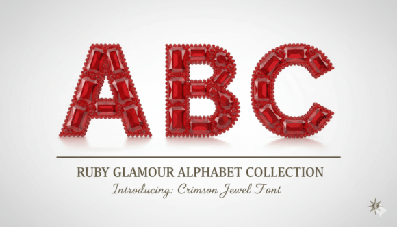 Enhance Your Designs with the Ruby Glamour Alphabet Collection