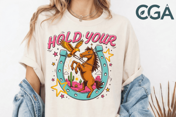 Hold Your Horses Western PNG Design