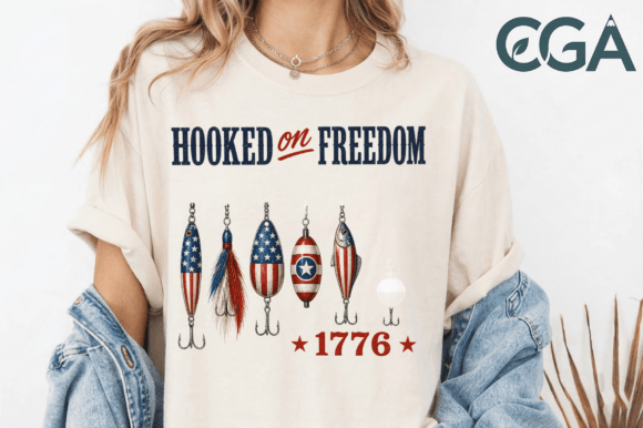 Hooked on Freedom: Patriotic Fishing PNG