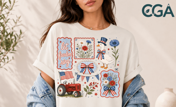 Let Freedom Ring Patriotic Sticker PNG: A Versatile and Charming Addition to Your Creative Projects