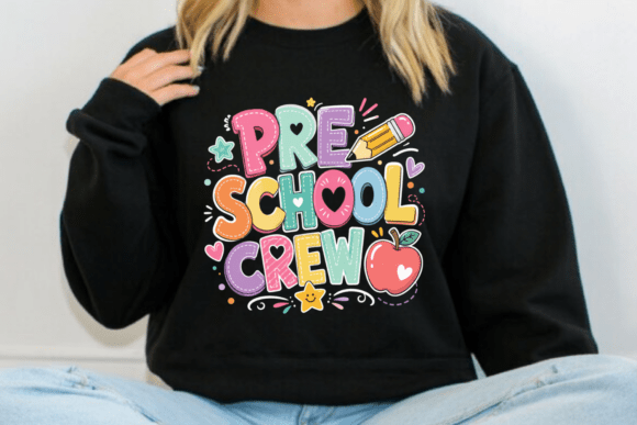 Preschool School Crew PNG: A Vibrant and Adorable Back to School Design