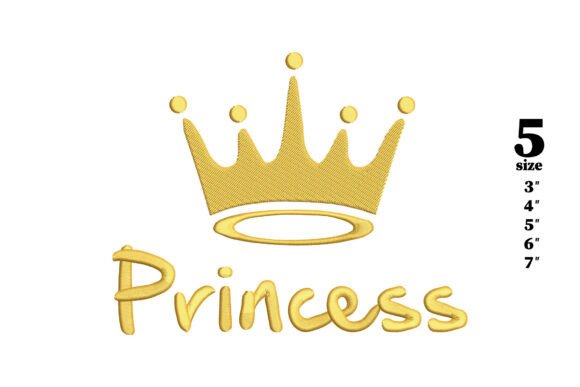 Princess Crown Machine Embroidery Design: A Royal Touch for Your Projects