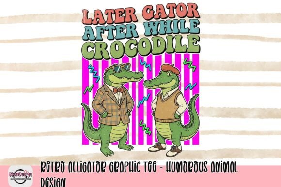 Retro Alligator Tee: A Fun, Quirky Design