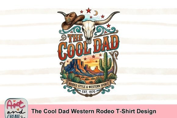 The Cool Dad Western Rodeo T-Shirt Design: A Bold Addition to Your Product Line