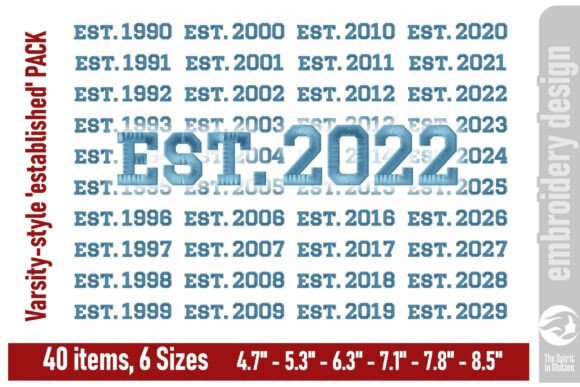 Varsity Established Year Design Bundle: A Comprehensive Guide for Perfect Embroidery